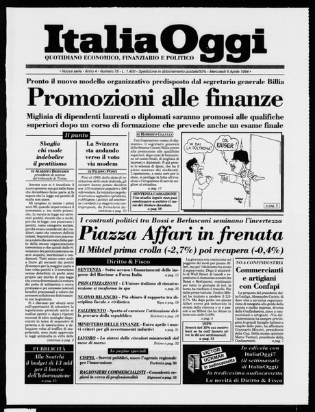 Italia oggi : quotidiano di economia finanza e politica